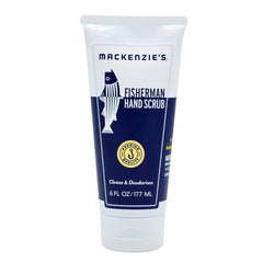 MACKENZIE'S Fisherman Hand Scrub bottle pour for quick grease removal and lemon deodorization.