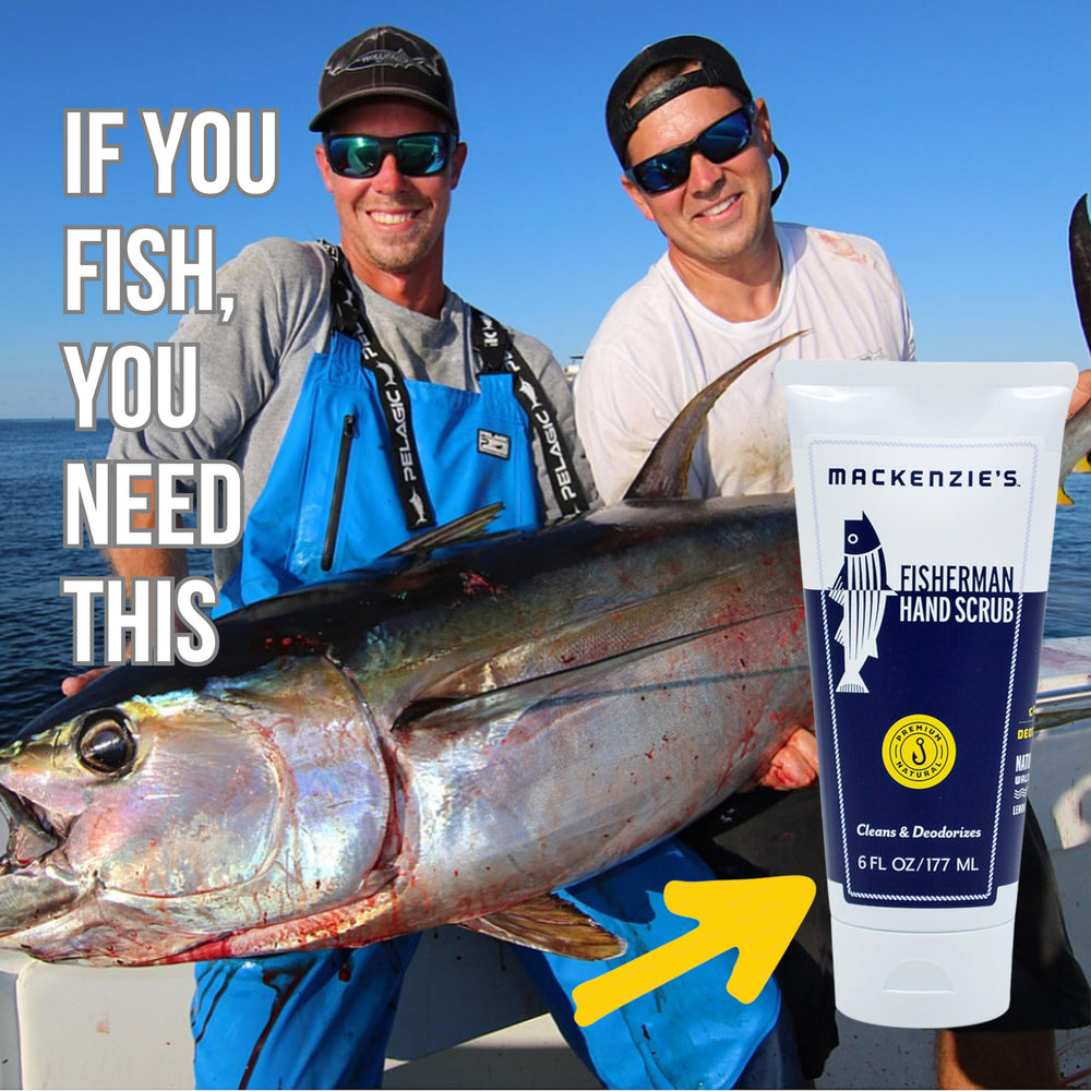 MACKENZIE'S Fisherman Hand Scrub gift-pack presentable for holidays.