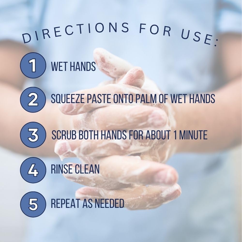 MACKENZIE'S Fisherman Hand Scrub on wood counter shows kitchen-clean results.