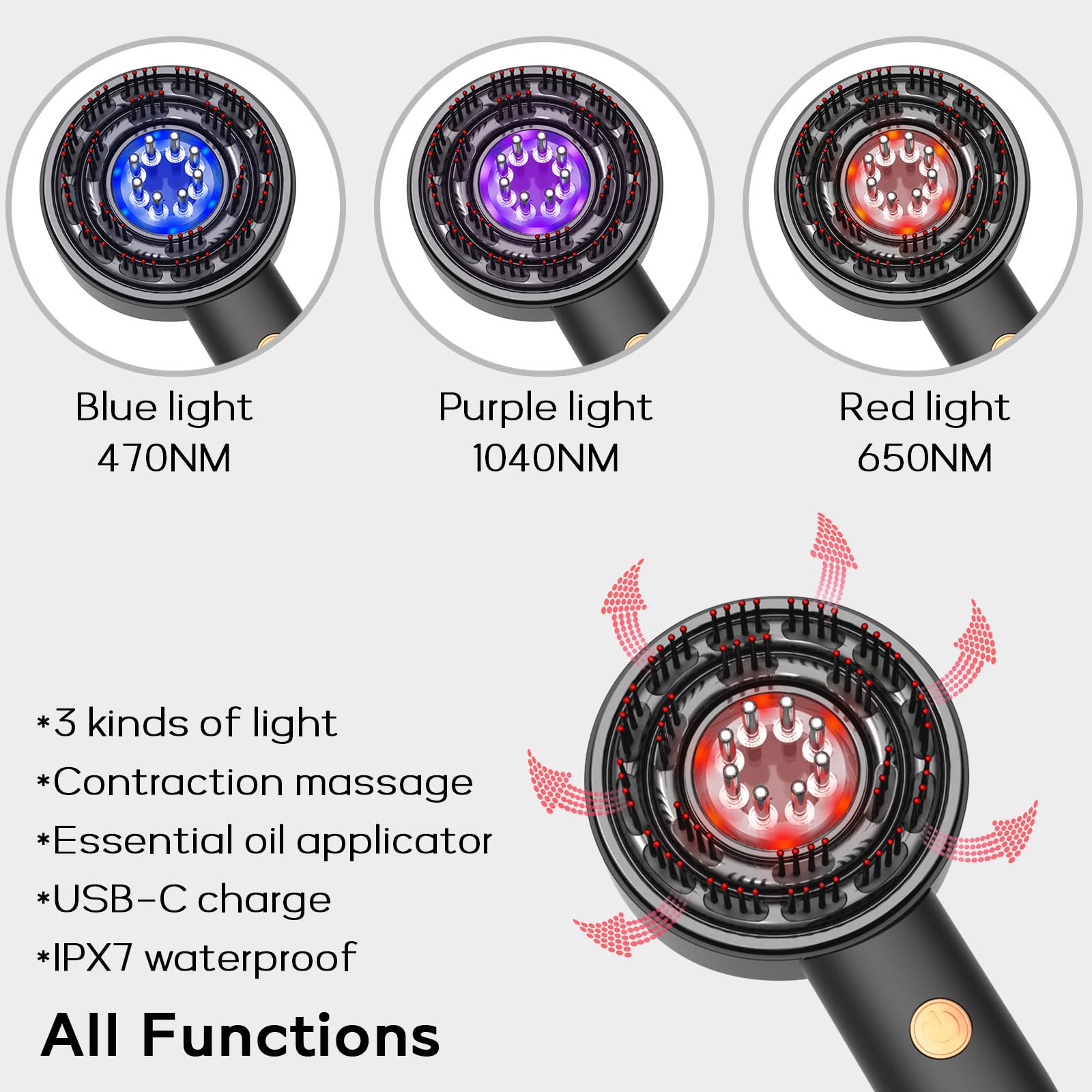 MACNJO portable handheld design makes on-the-go scalp care simple.