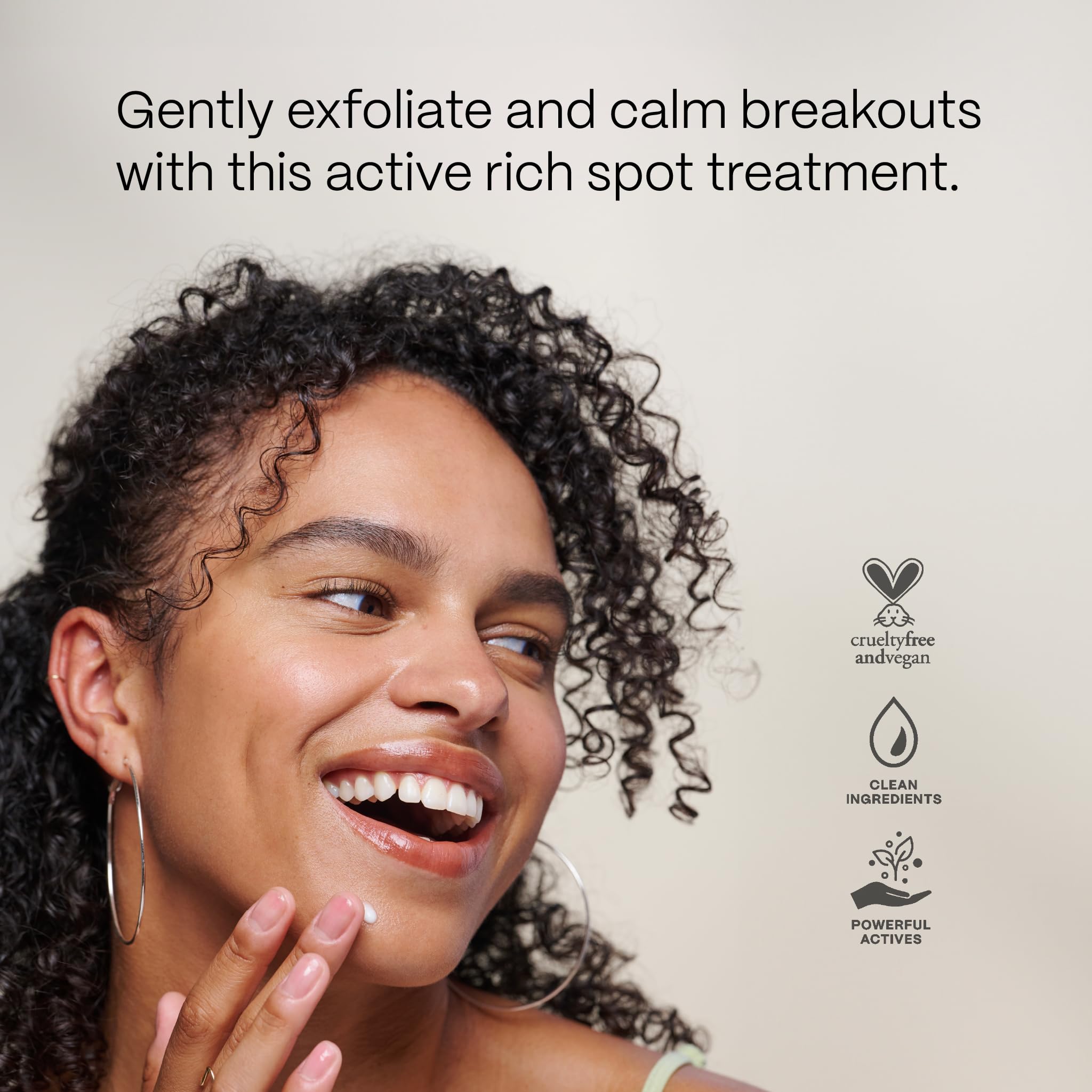 Mad Hippie blemish cream bottle pour demonstrates easy application on breakouts.