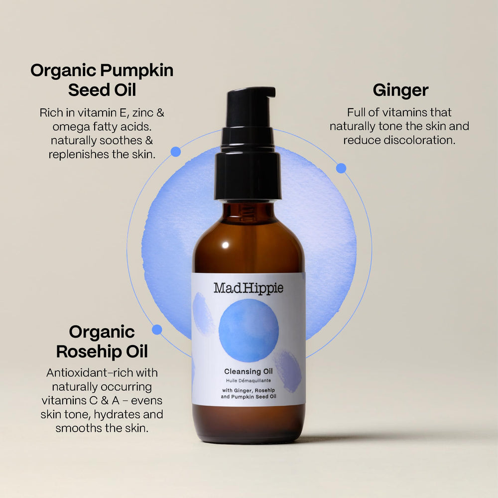 Mad Hippie cleansing oil after-use glow on skin reveals softness