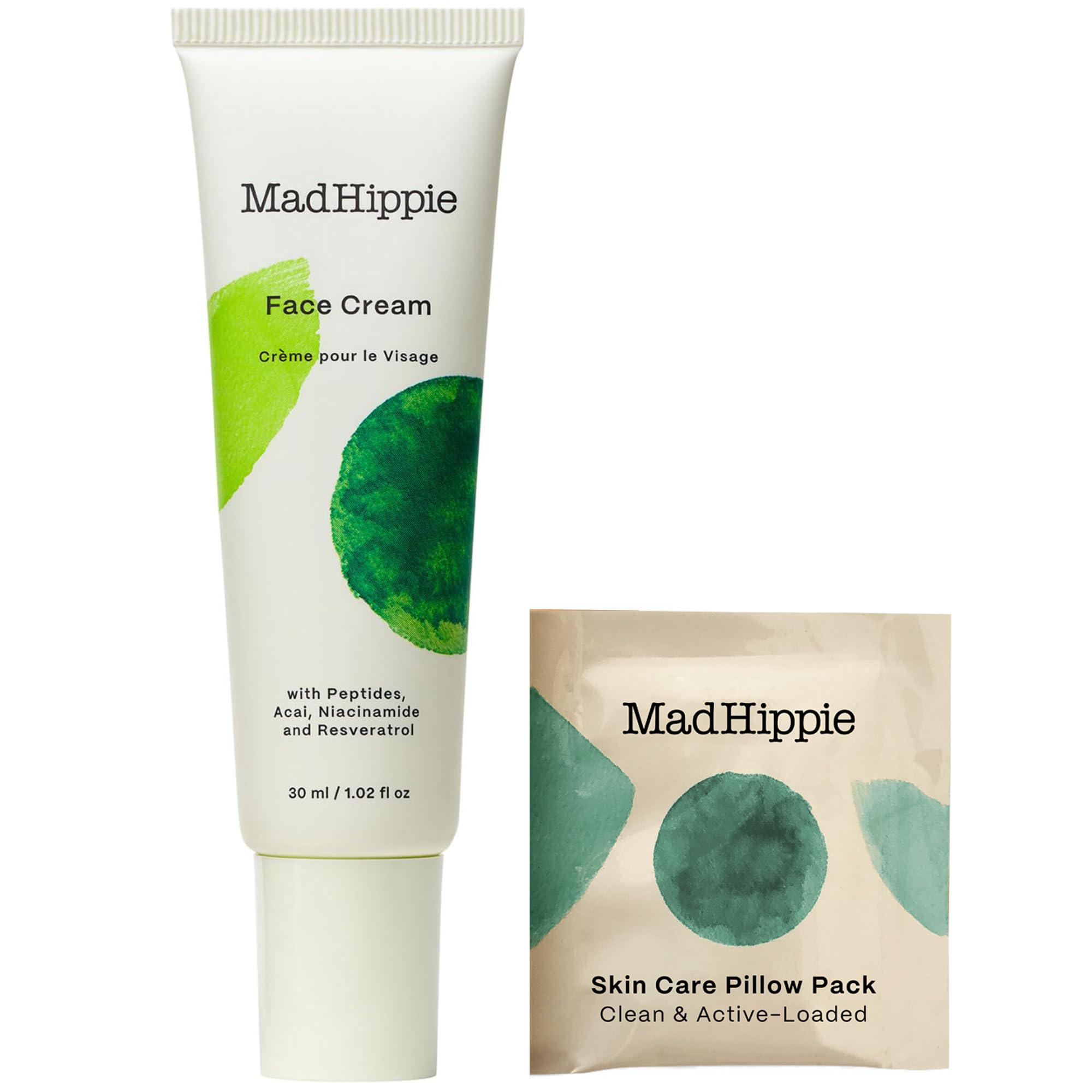 Mad Hippie Face Cream packaging reflects vegan cruelty free skincare