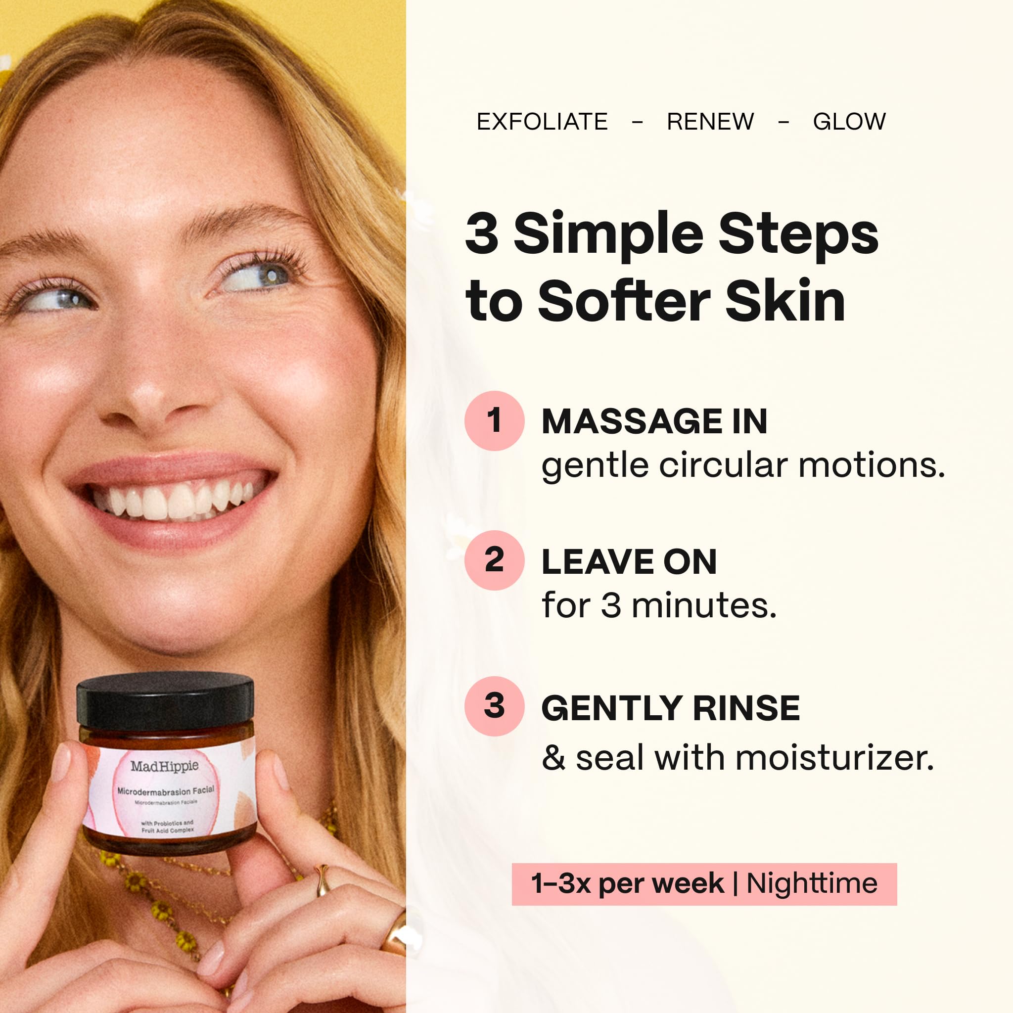 Mad Hippie MicroDermabrasion Facial bamboo extract focus underscores natural exfoliation boost.