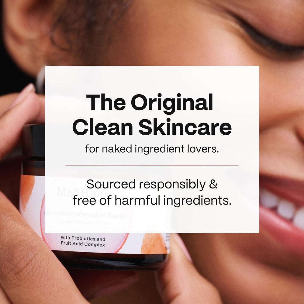 Mad Hippie MicroDermabrasion Facial hyaluronic acid detail suggests lasting hydration during exfoliation.