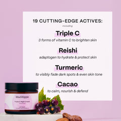 Mad Hippie Triple C Night Cream cacao spotlight, antioxidant support and aroma