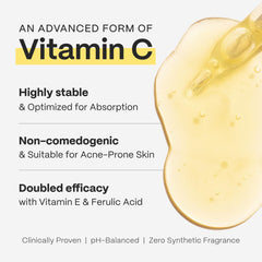 Mad Hippie Vitamin C Serum texture close-up with yellow tint.