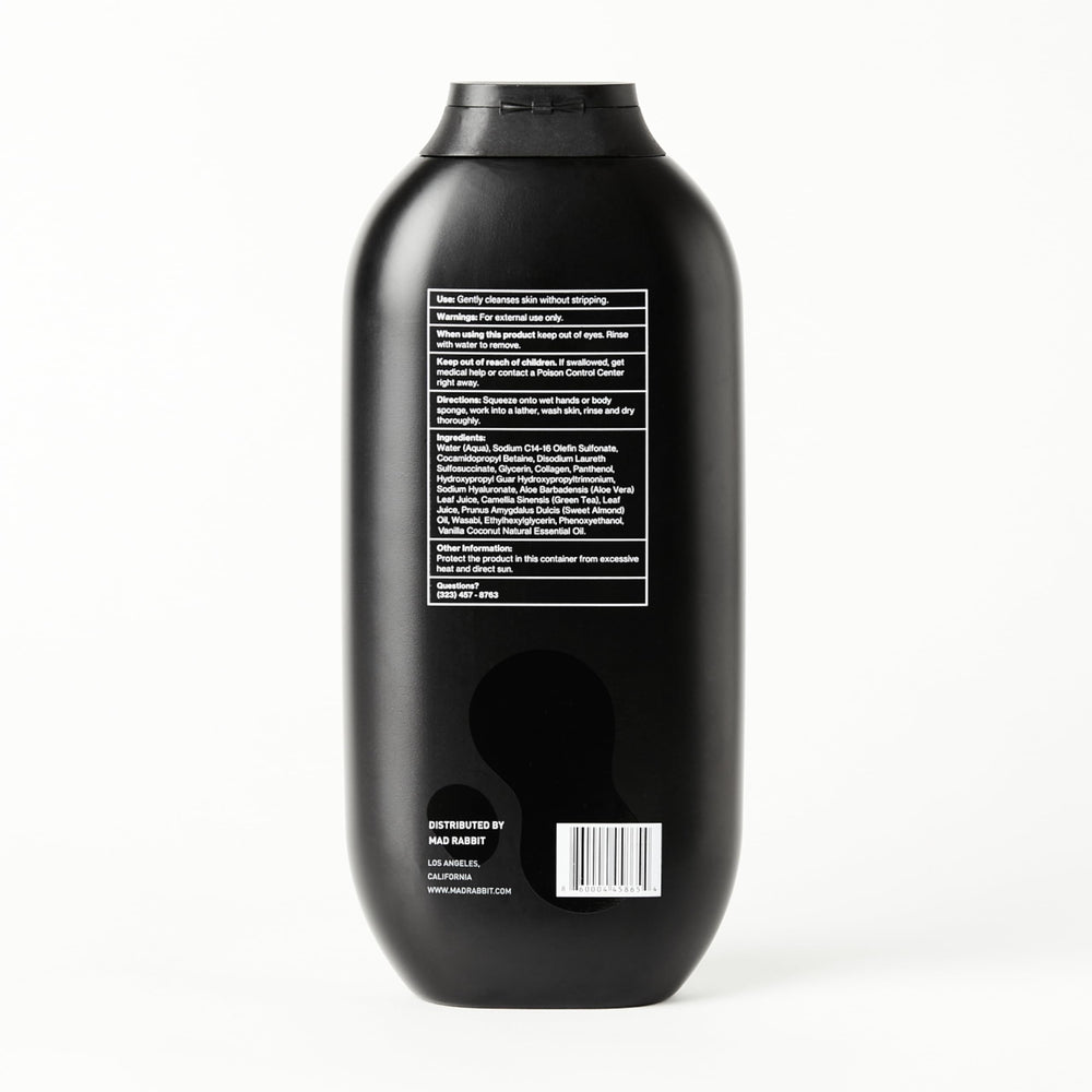 Mad Rabbit Refresh Body Wash hydration glow after wash visual suggests healthy looking skin.