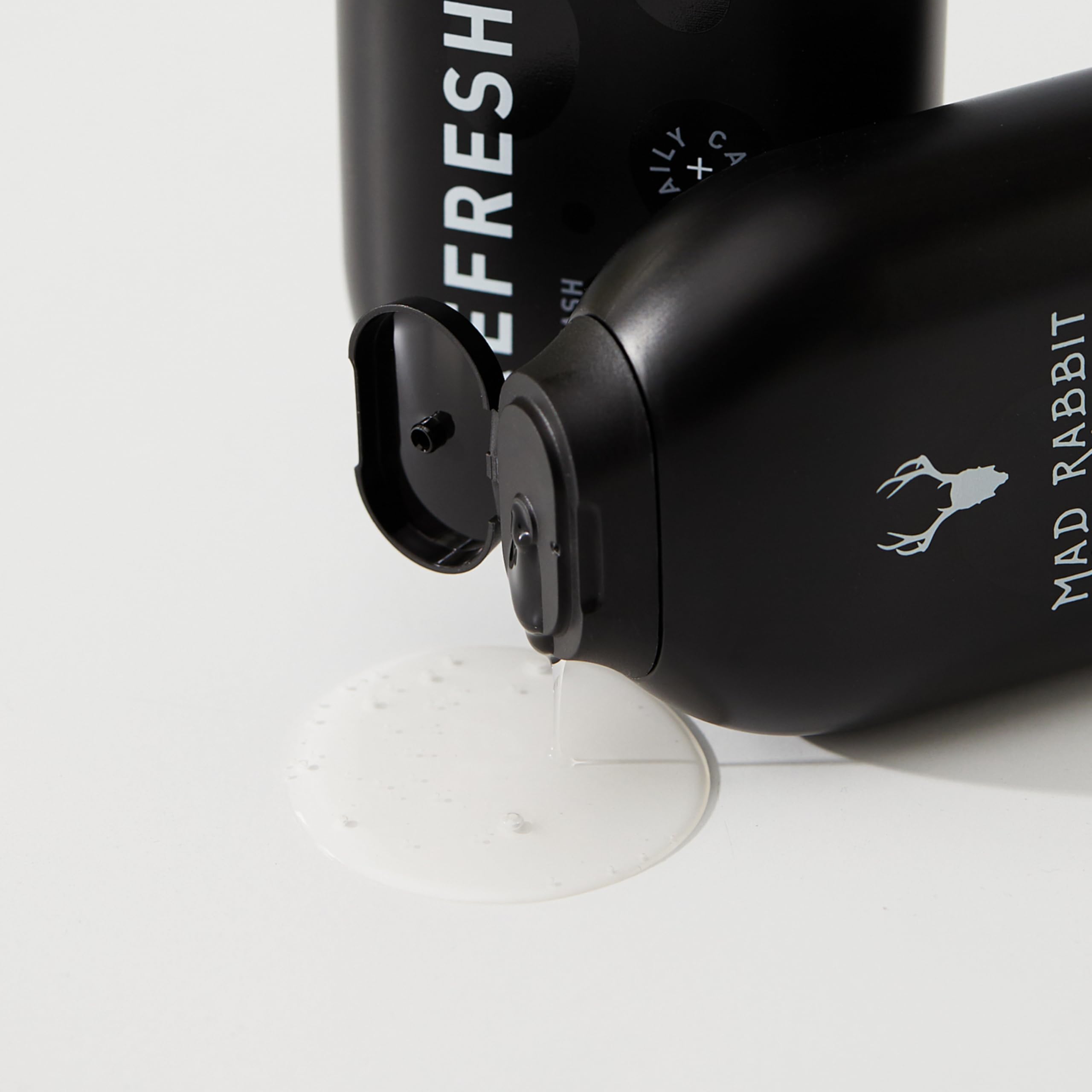 Mad Rabbit Refresh Body Wash lather demonstrates gentle cleansing and anti aging hydration.