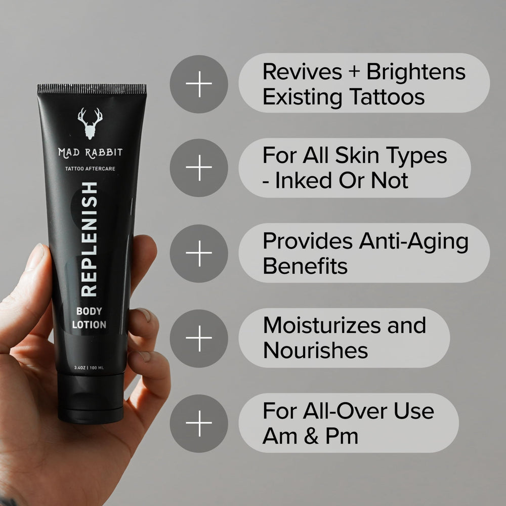 Mad Rabbit Replenish daily-use application scene demonstrates easy, fast-absorbing coverage.