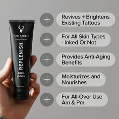 Mad Rabbit Replenish daily-use application scene demonstrates easy, fast-absorbing coverage.