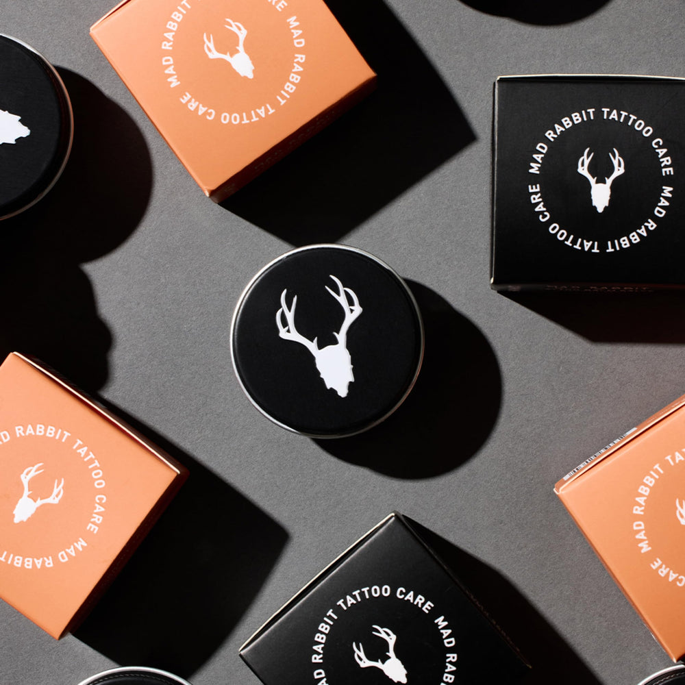 Mad Rabbit balm on skin demonstrates protective barrier support and hydration.