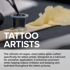 Mad Rabbit Tattoo Artist Glide on workstation showing even spread for comfortable sessions.