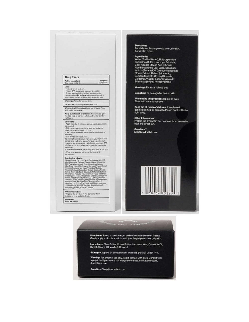 Mad Rabbit tattoo care favorites kit branding on box emphasizing premium protection