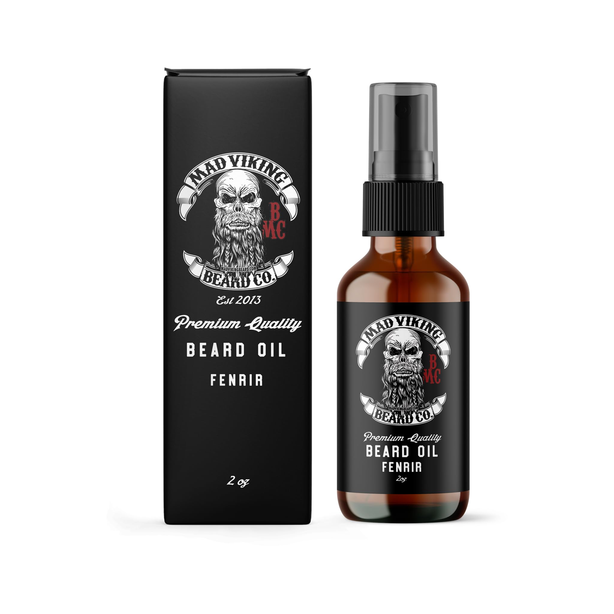 MAD VIKING BEARD CO Fenrir oil bottle for hydrated, conditioned beard.