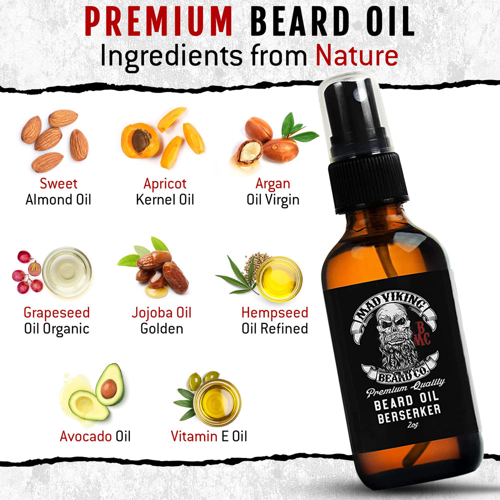 MAD VIKING BEARD CO Fjord ingredients blend highlights argan and jojoba oils for hydration
