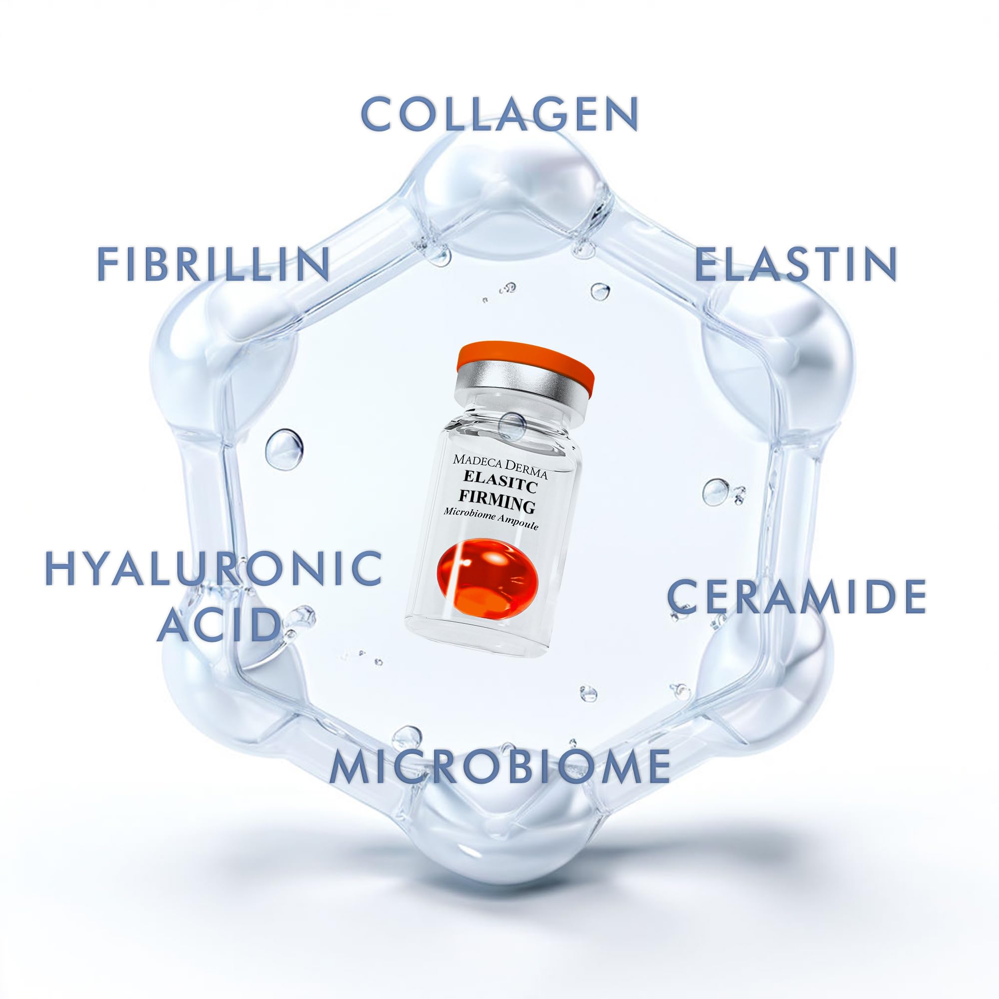 Madeca Derma collagen peptides glow visible on skin to improve texture.
