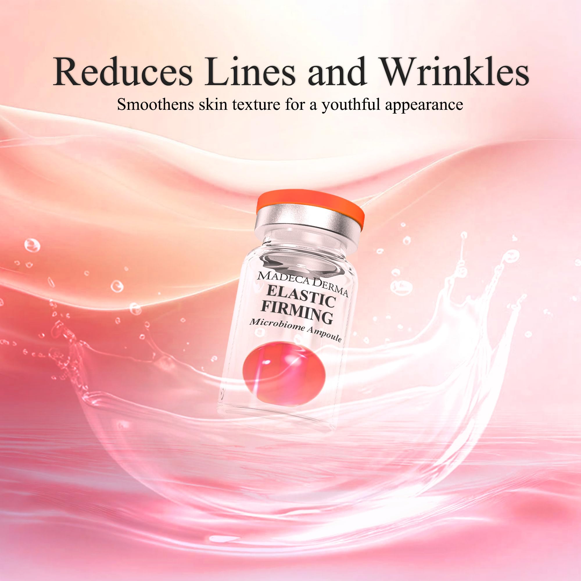 Madeca Derma fine lines smoothing ampoule application on skin.