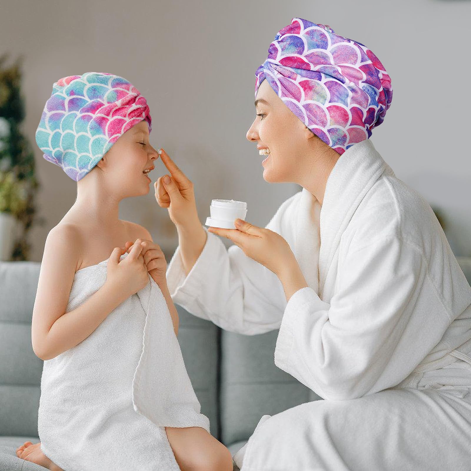 MADHOLLY mermaid-pattern three-pack layout highlights varied styles for kids' quick drying.