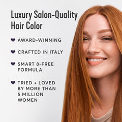 Madison Reed 7NCG light golden copper shade swatch showing vibrant natural gray coverage