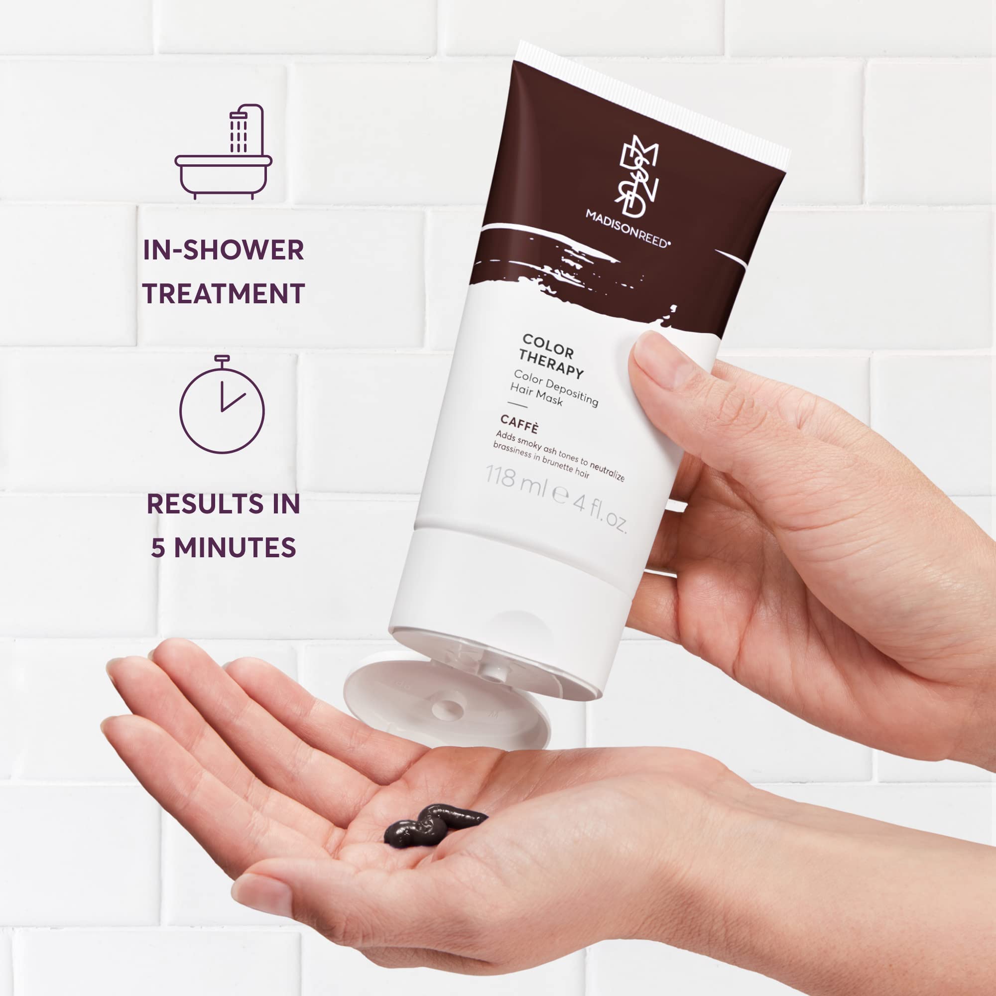 Madison Reed Color Therapy Caffé argan oil drops highlight nourishing hydration.