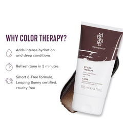 Madison Reed Color Therapy Caffé hair mask application demonstrates quick color refresh and conditioning.