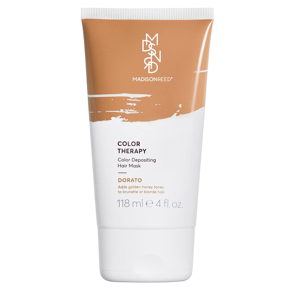 Madison Reed Color Therapy Dorato bottle-pour demonstrates quick color refresh and hydration.