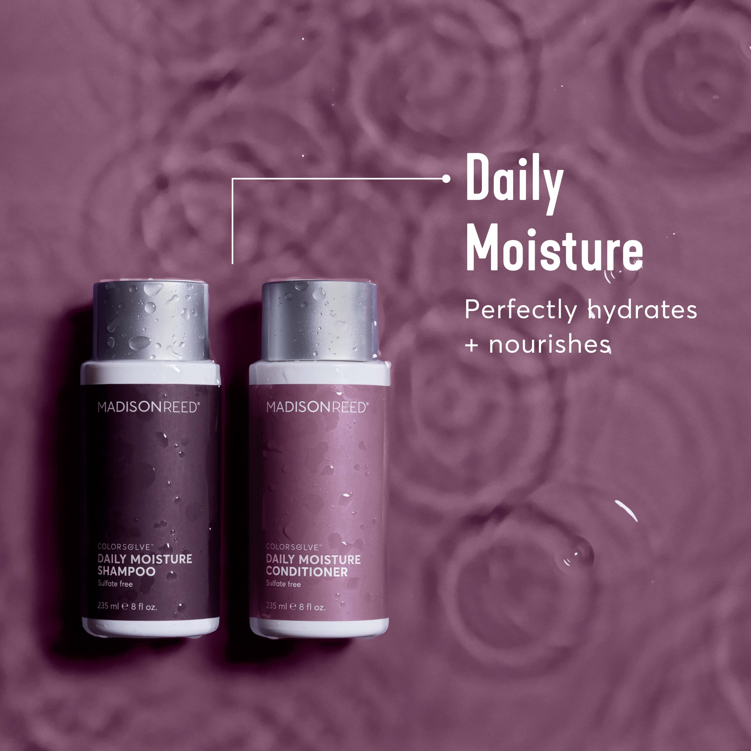 Madison Reed Daily Moisture Conditioner creates smoother, shinier hair.