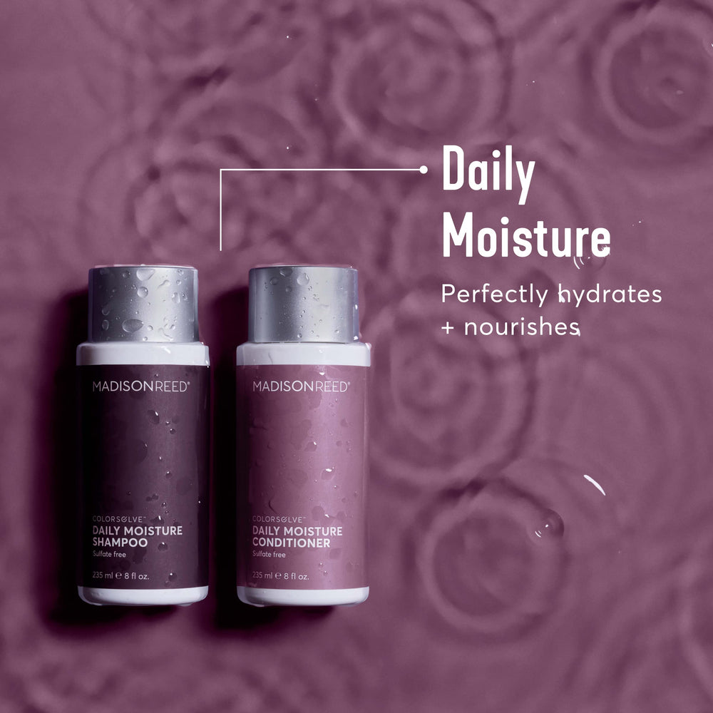 Madison Reed Daily Moisture Conditioner creates smoother, shinier hair.