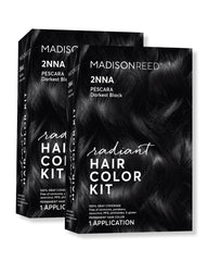 Madison Reed Pescara Black color kit packaging showing shade for gray coverage