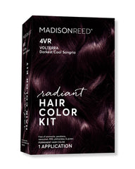 Madison Reed Radiant Color Kit packaging for 4VR darkest cool sangria showing gray coverage.