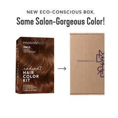 Madison Reed Radiant Color Kit developer tube demonstrates creamy formula for smooth coverage