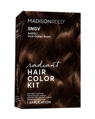 Madison Reed Radiant Color Kit Napoli Brown box illustrates all-in-one shade solution.
