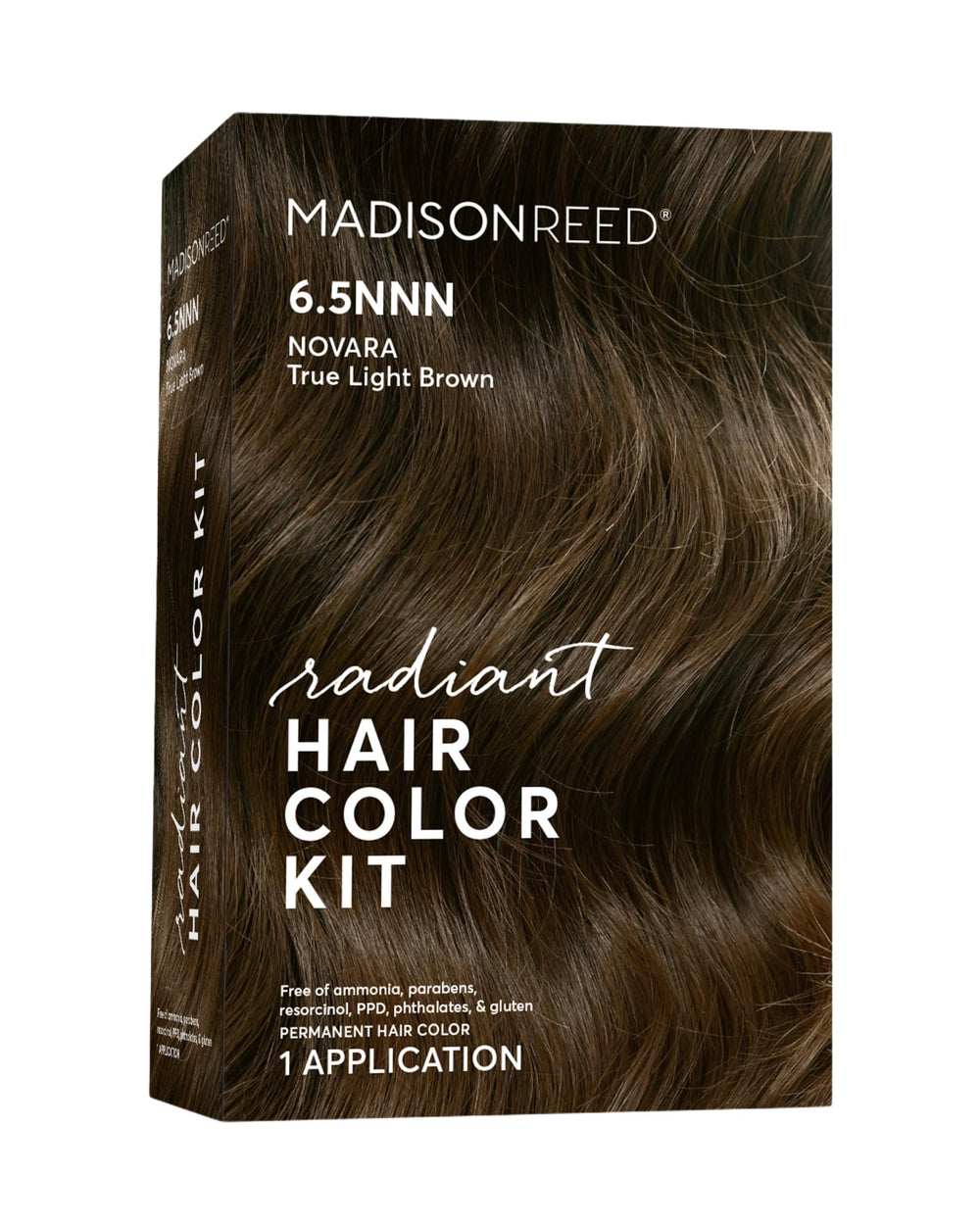 Madison Reed Radiant Color Kit Novara pack closeup shows shade and gray coverage potential.