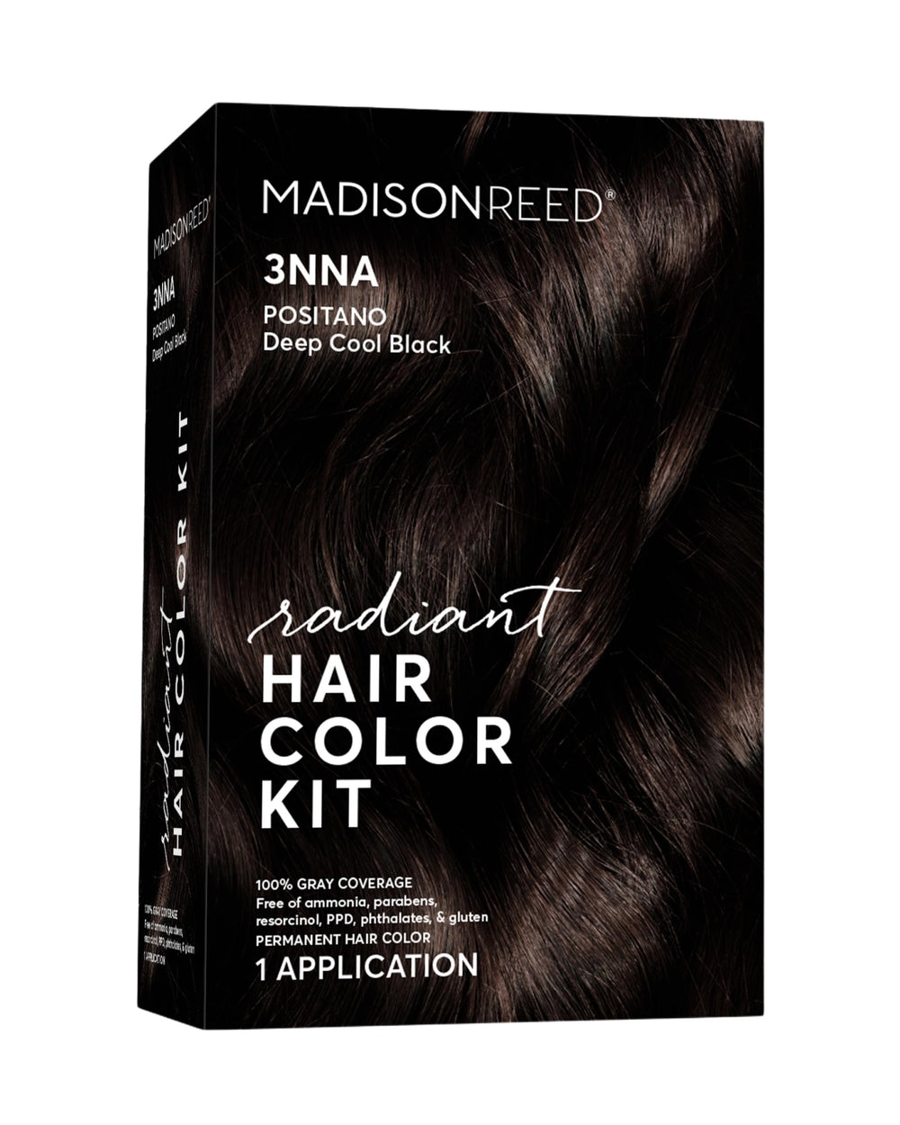 Madison Reed Radiant Color Kit packaging box showing full at home dye setup for gray coverage