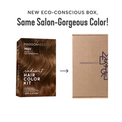 Madison Reed Radiant Color Kit shade 7NGV swatch in light golden brown