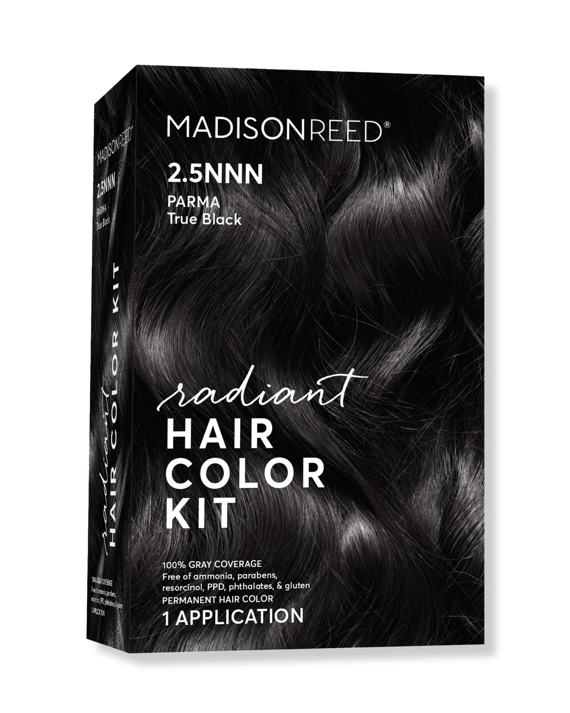 Madison Reed Radiant Color Kit Soft Black bottle pour for precise application