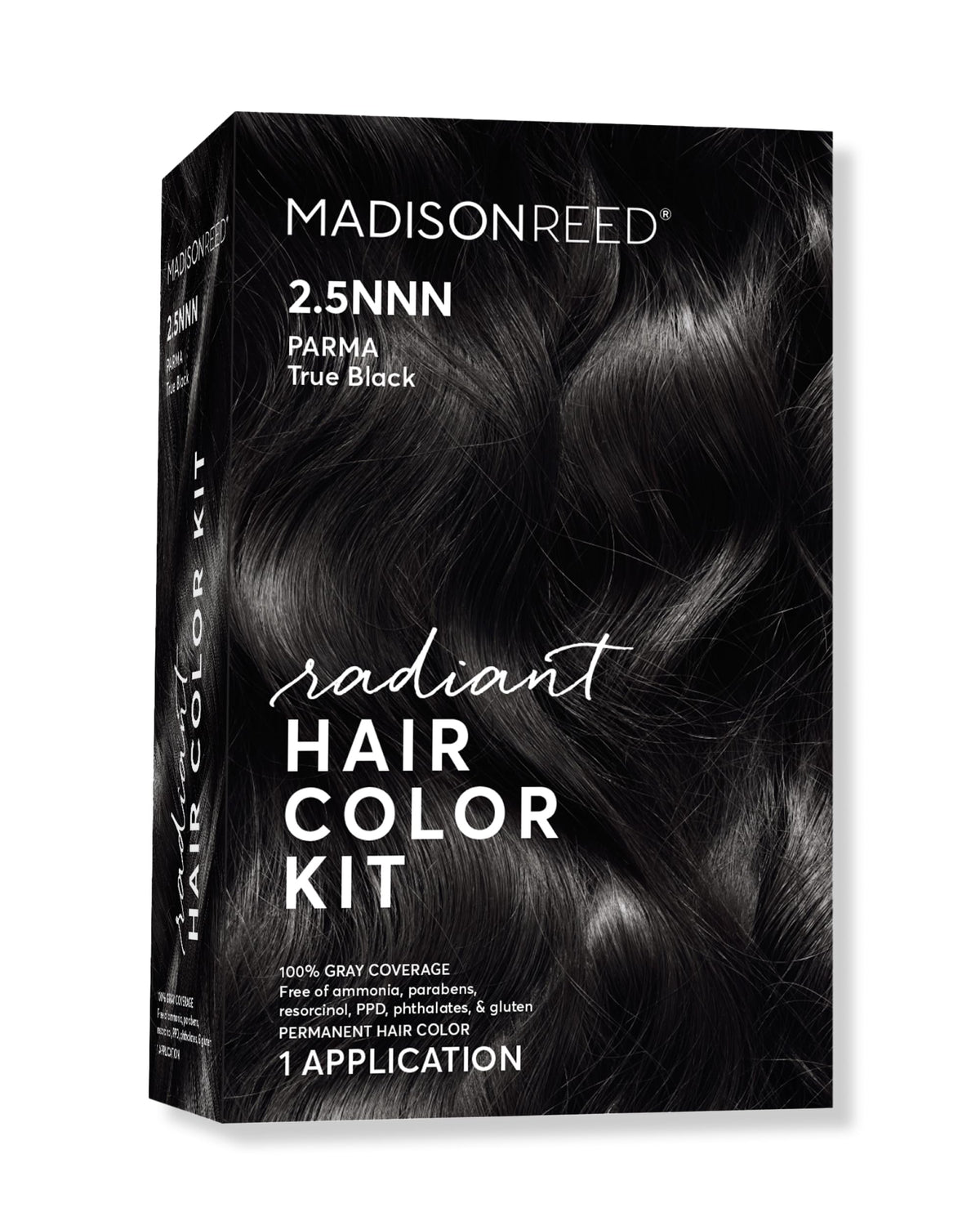 Madison Reed Radiant Color Kit Soft Black bottle pour for precise application