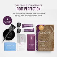 Madison Reed Root Perfection Bergamo 8N color cream blends with existing shade for seamless touch-ups.