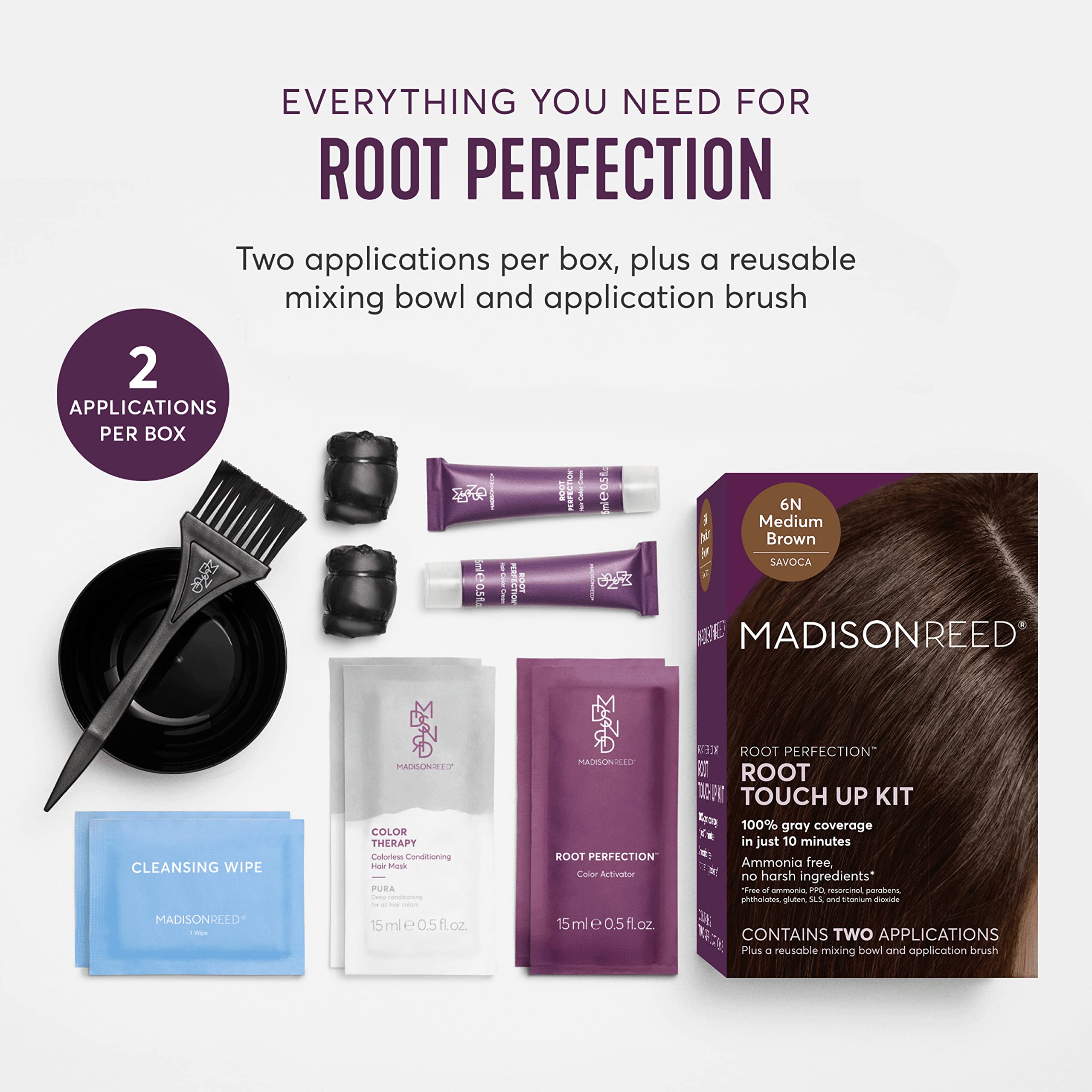Madison Reed Root Perfection cream texture close-up showing fast 10-minute touch-ups.