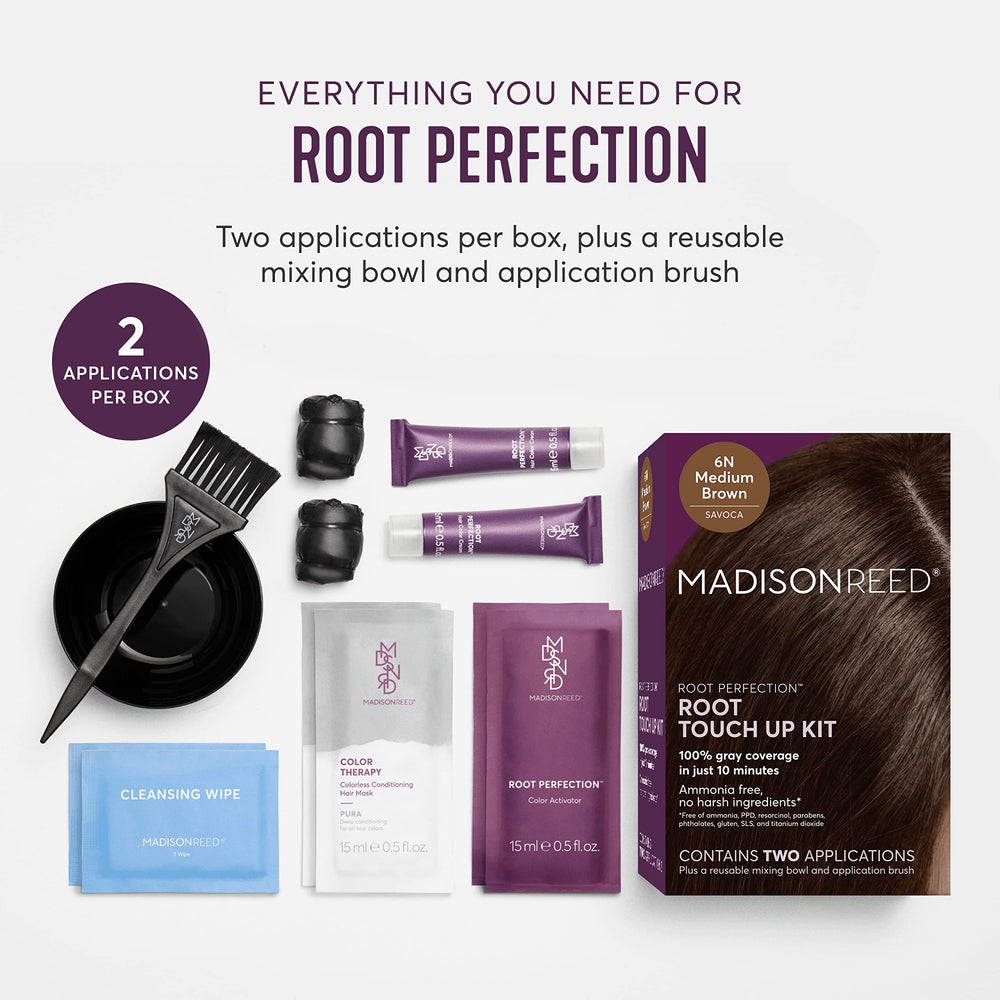 Madison Reed Root Perfection cream texture close-up showing fast 10-minute touch-ups.