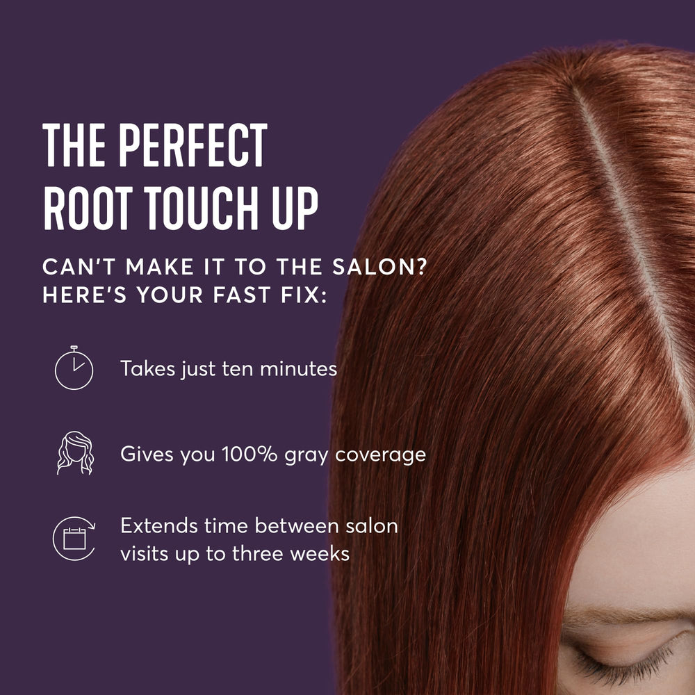 Madison Reed Root Perfection gray coverage closeup demonstrates seamless shade matching