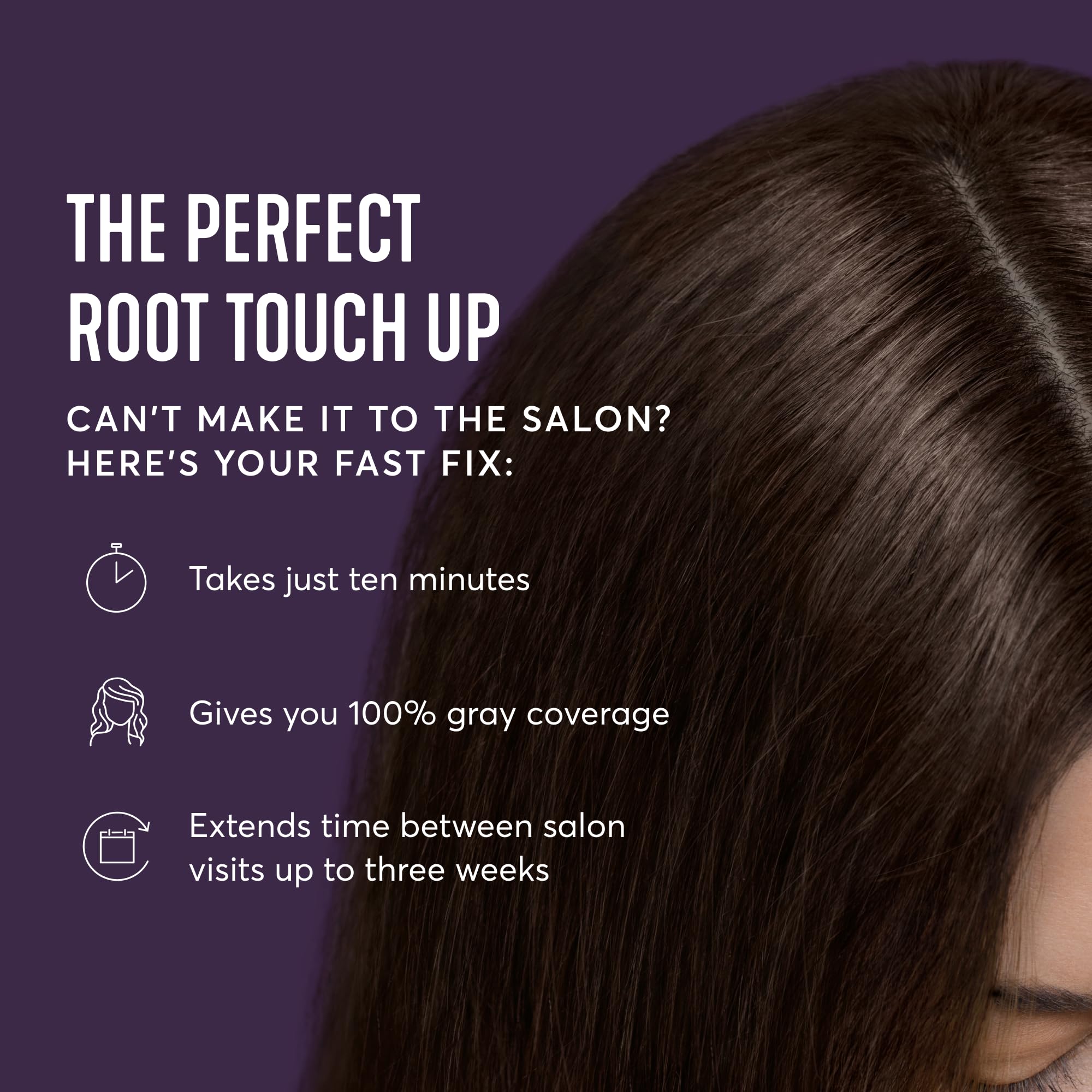 Hair-care ingredients keratin, argan oil, and ginseng in Root Perfection