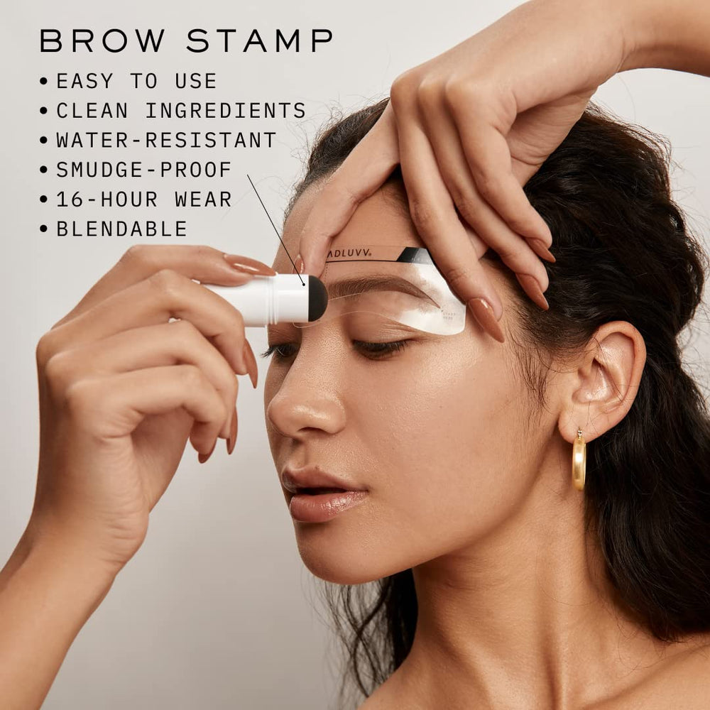 MADLUVV Brow patch test swatch shows coverage on sparse areas.