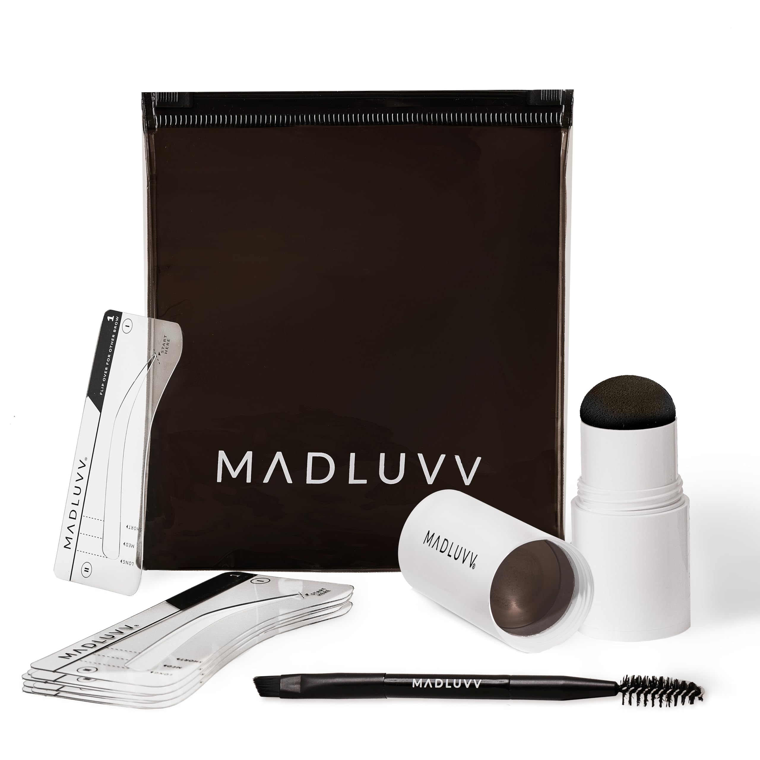 MADLUVV Brow Stamp Kit cover for on-the-go brow shaping