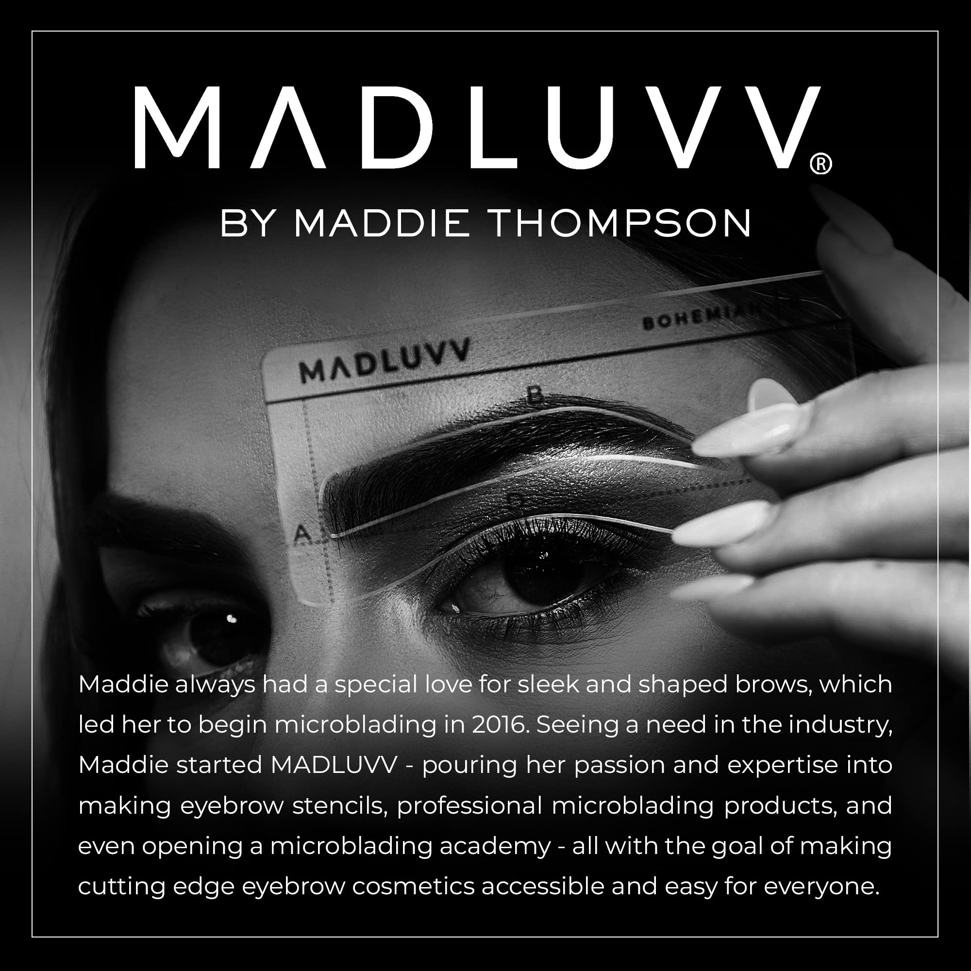 MADLUVV Brow Stamp Refill hypoallergenic formula for sensitive skin