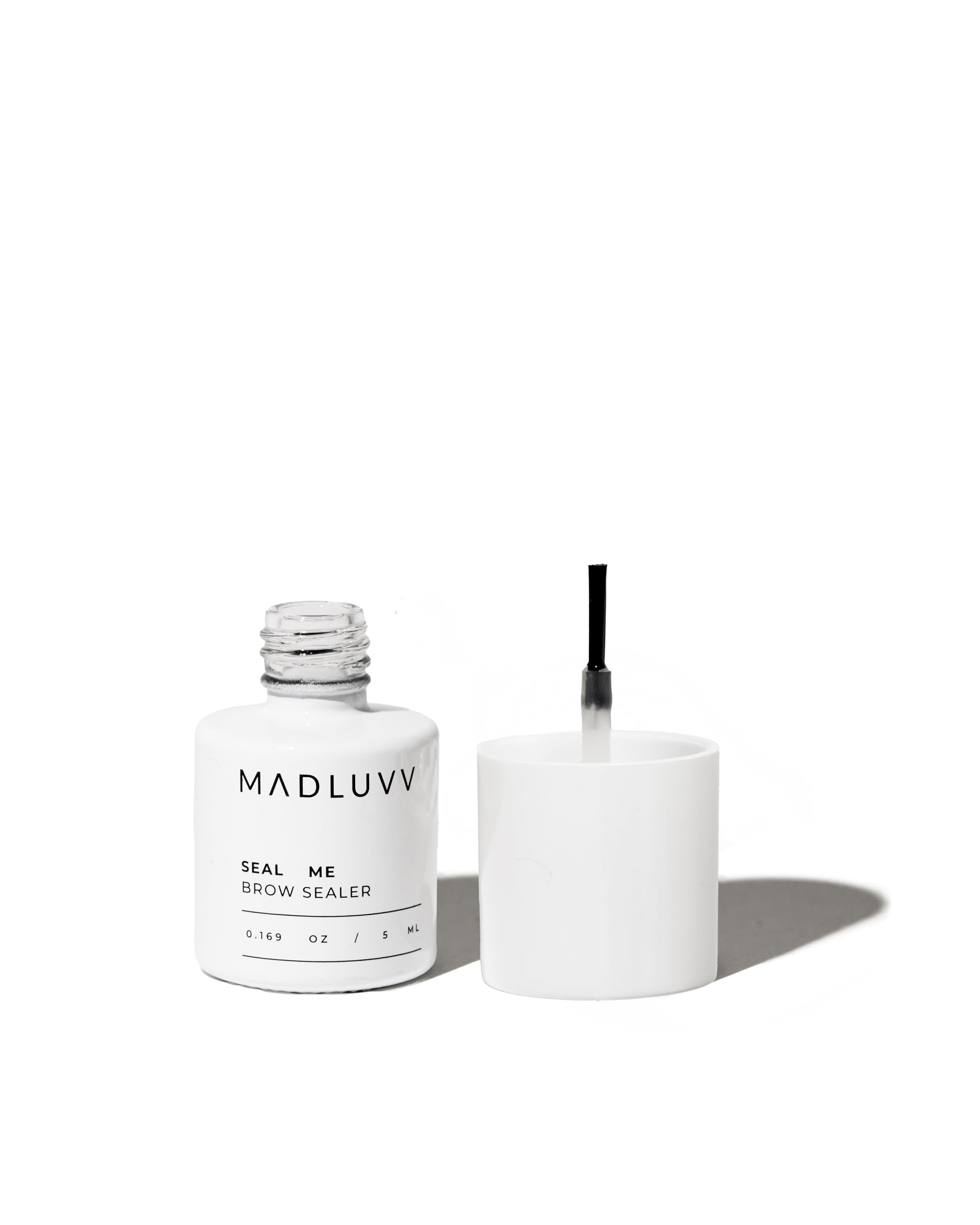 MADLUVV Seal Me Brow Sealer brush application for precise top coat