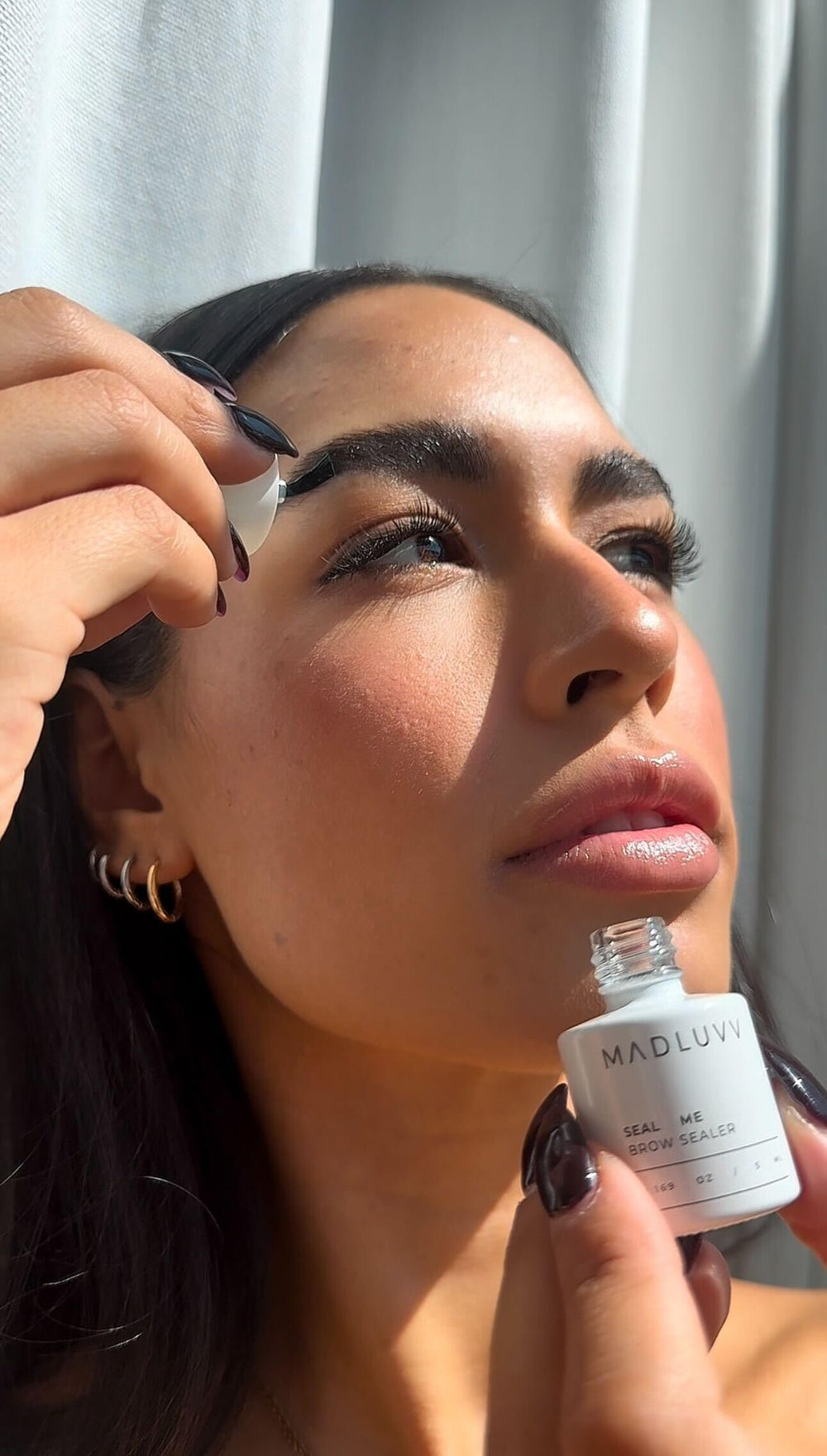 MADLUVV Seal Me Brow Sealer demonstrates sweat-proof wear during workouts