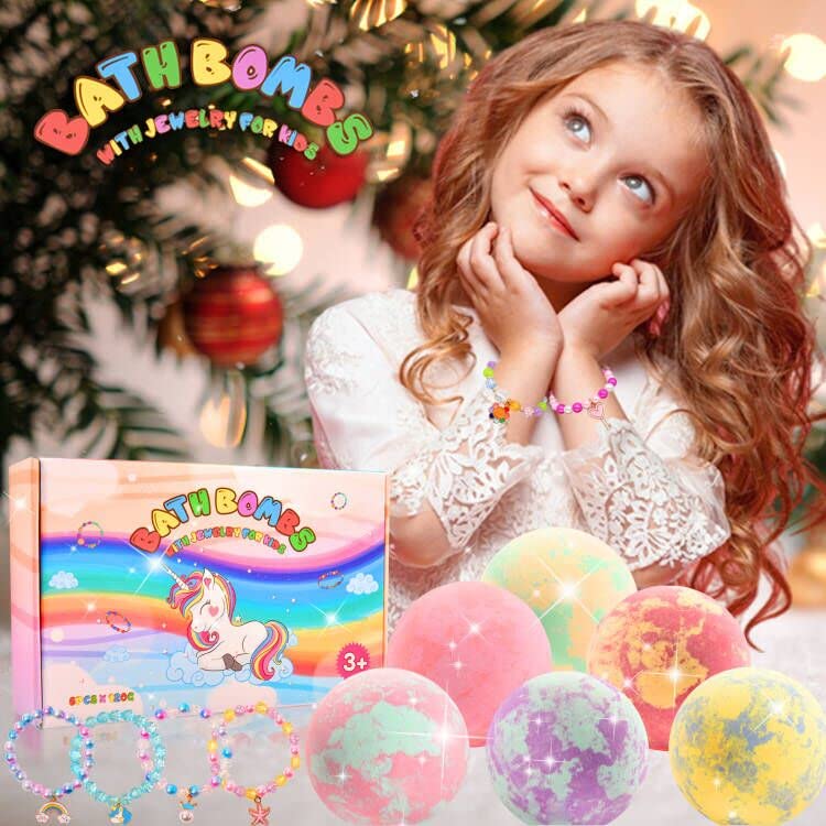MADO unicorn bath bomb lavender scent creates soothing vibes during a kid-friendly bath routine.