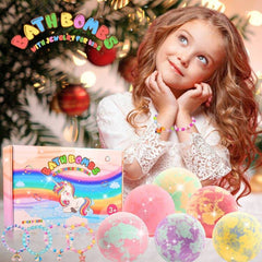 MADO unicorn bath bomb lavender scent creates soothing vibes during a kid-friendly bath routine.